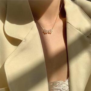Collier exquis plaqué or 14 carats de Zhizhen, perle de bébé tissée à la main, style Instagram, tempérament français - Product Image 4