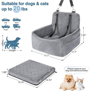 Siège de voyage pour <span class=keywords><strong>chien</strong></span> moderne entièrement amovible, lit surélevé de luxe pour <span class=keywords><strong>chien</strong></span> en mousse à mémoire de forme durable avec housse amovible - Product Image 5