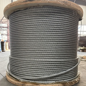 حبل سلكي فولاذي غير دوار 35Wx7 للرافعات البرجية، حبل سلكي فولاذي عالي الكربون - Product Image 1
