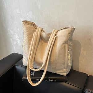 Nuova Borsa Tote in Tela Personalizzabile con Logo, Semplice e alla Moda, Portatile, Leggera, Grande Capacità, con Cerniera, da Donna - Product Image 4