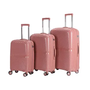 2024 Wholesale Customized PP Hard Shell Luggage Carry On Hand Travel Trolley Case BagSuitcase Luggage