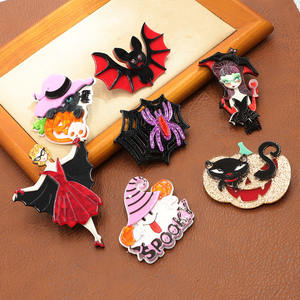 Multi Styles Fashion Jewelry Festival Accessoires Femme Dress <span class=keywords><strong>up</strong></span> Spooky Spider Cat Halloween Bat Brooch - Product Image 1