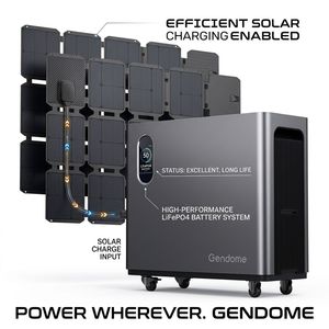 Générateur solaire hors réseau GenDome 3000W, station d'alimentation portable 3072Wh LiFePO4 avec contrôleur MPPT pour - Product Image 2