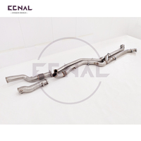 Kit de tuyauterie de performance en acier inoxydable Ecnal One-Piece Downpipe GT4 Z-Pipe Midpipe pour BMW G80 G82 M3 M4 S58