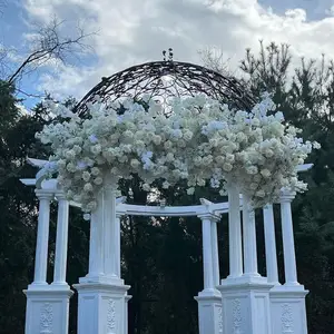 GIGA hochwertige Großhandel maßge schneiderte Blumen reihe Bogen künstliche Dreiecke hängen Blume Blumen für die Hochzeit