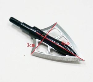 Punte per Frecce da <span class=keywords><strong>Caccia</strong></span> Arrowhead 125 Grani, Nere, in Acciaio Inox 7075+, TT0001 Cina, per Frecce da Arco Outdoor - Product Image 2