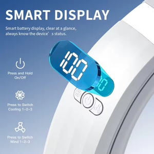 4000mAh USB Rechargeable 360 Degree Cooling Personal <b>Neck</b> Fan Quiet Wearable Bladeless Air <b>Cooler</b> for Home Use - Product Image 4