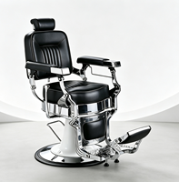 Fauteuil de barbier classique haut de gamme, inclinable et réglable, avec vérin hydraulique, pour salon de coiffure et équipement de barbier