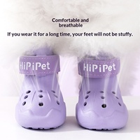 Chaussures Sabots Légères et Résistantes à l'Abrasion pour Chiens EVA, Lot de 4, Antidérapantes, Respirantes, avec Sangle Réfléchissante pour la Sécurité Nocturne