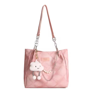 Nouveau sac fourre-tout décontracté pour femme en PU avec fermeture éclair et doublure en polyester, idéal pour un usage quotidien, personnalisé, simple, tendance, rétro, grande capacité - Product Image 1