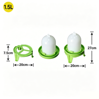 Mangeoire et abreuvoir automatiques pour poulets de style européen, 1,5 L, 3 L, 6 L, en plastique de haute qualité avec pieds amovibles
