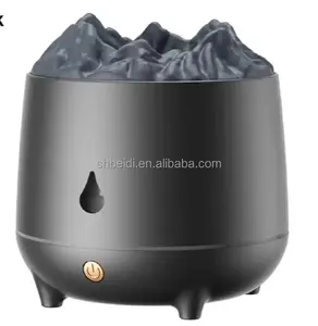 2024 newest unique 3D Flame Air Humidifier Diffuseur USB 400ml Crystal Salt Stone Essential Oil Aroma Diffuser