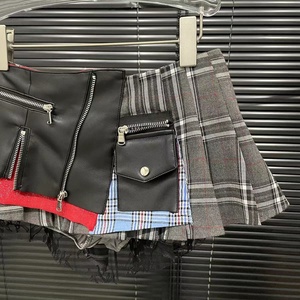 <span class=keywords><strong>Jupe</strong></span> <span class=keywords><strong>courte</strong></span> plissée anti-plis taille empire pour <span class=keywords><strong>femme</strong></span>, style punk moderne, nouvelle collection été BH1755 - Product Image 4