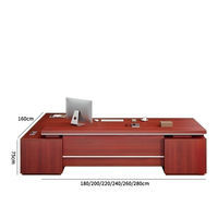 Bureau exécutif en bois en forme de L Directeur général Chef Bureau Mobilier d'affaires