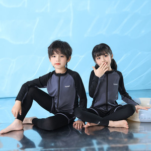 Boys Surf Suit Kids Rash Guard Quick Dry Swimwear Cardigan <b>Surfing</b> Suit UPF 50+ Sun Protection Summer Beach Shirt - Product Image 2