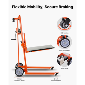Chariot de levage <span class=keywords><strong>manuel</strong></span> portable avec treuil, capacité de charge 150 kg, chariot de levage <span class=keywords><strong>manuel</strong></span> pliable multifonctionnel pour entrepôt - Product Image 4