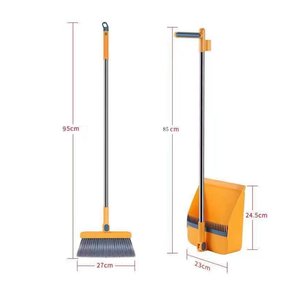 Bộ dụng cụ vệ sinh nhà cửa 2 trong 1, cán dài, chổi và chổi xúc rác xoay 180 độ, bộ chổi và xúc rác đứng - Product Image 3