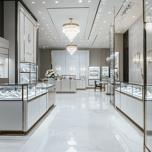 Escaparate de joyería personalizado de alta calidad, tienda de joyería, diseño de interiores, decoración de joyería - Product Image 4