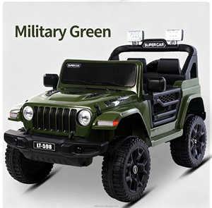 Camioneta Todoterreno Eléctrica para Niños, Color Verde Militar, 12V, con Control Remoto por Aplicación, Motor 380, Asa Portátil, Diseño Elegante - Product Image 2