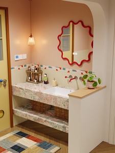French Cream Wind Corinne Integrated Pot Intelligent Lighting <b>Mirror</b> <b>Wall</b> Hanging Bathroom Cabinet - Product Image 6