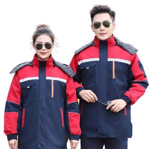 Vêtements de travail d'hiver pour hommes, combinaisons de sécurité avec doublure amovible et réflecteurs, vêtements de travail - Product Image 5