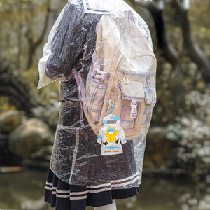 Impermeable Desechable Estilo Caricatura para Adultos y Niños, Ropa de Lluvia Portátil para Senderismo, Viajes al Aire Libre y Días Lluviosos - Product Image 6
