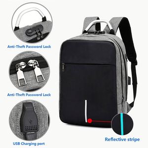 Sac à dos d'affaires intelligent personnalisé avec logo, étanche, pour ordinateur portable, idéal pour les conférences et les voyages, avec port de chargement USB - Product Image 2