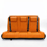 Canapé-lit universel pliable 3 places pour fourgonnette avec appuie-tête escamotable, siège de voiture inclinable pour modification de camping-car