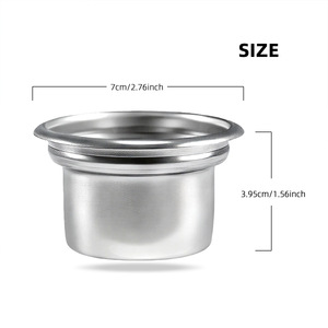 Bol filtrant à café en acier inoxydable, 58mm, monocouche, non pressurisé, pour accessoire de machine à café, utilisation pour quatre personnes - Product Image 4