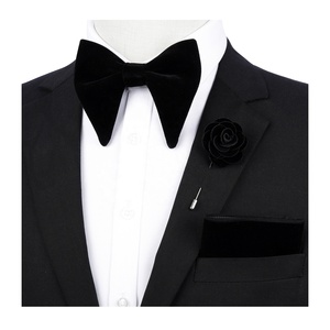 Người Đàn Ông Của Wedding Party Có Thể Điều Chỉnh Rắn Bowties Bán Buôn Thời Trang Nhung <span class=keywords><strong>Bow</strong></span> Quan hệ <span class=keywords><strong>Set</strong></span> Polyester Chất Liệu Cho Các Sự Kiện Chính Thức - Product Image 1