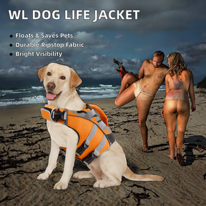 सभी मौसमों पालतू रक्षक फ्लोटेशन स्विमसूट xs नायलॉन इंद्रधनुष के लिए छोटे मध्यम बड़े कुत्तों के लिए ठोस - Product Image 2