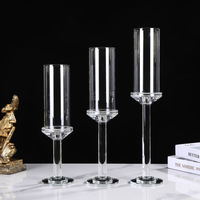 Support de bougie en cristal transparent gravé avec logo personnalisé, décoration d'intérieur pour mariages, Noël, Saint-Valentin