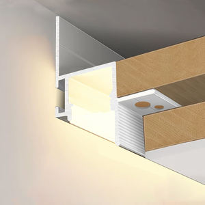 Profil de plafond en alliage d'aluminium moderne pour éclairage LED, profil de fente d'ombre, éclairage de bordure, éclairage de niche pour <span class=keywords><strong>villa</strong></span> et hôtel, vente chaude - Product Image 2