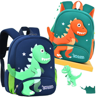 Sac à dos de maternelle pour garçons et filles, thème dinosaure et espace, imperméable, fermeture éclair, doublure en nylon et polyester, léger, 20-36L, design incurvé tendance
