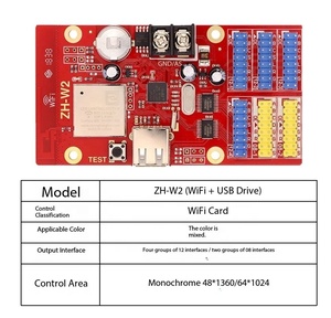 ZH-W3 Led đơn/màu kép bảng hiệu hiển thị điều khiển Wifi LED hiển thị Thẻ điều khiển - Product Image 4