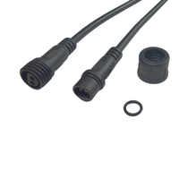 Connecteur étanche IP67 M15 à 3 broches mâle-femelle avec contact en cuivre 12V 5A pour éclairage LED, applications marines et capteurs électriques inductifs, câble PVC