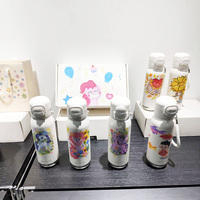 Kit de Botellas de Agua para Colorear para Niños, Venta al por Mayor, Botellas de Vacío para Dibujar, Tazas para Leche con Marcadores Lavables