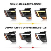 Faros Delanteros LED con Proyector y DRL Ámbar TT-ABC F150-A509 para Ford F150 2009 2010 2011 2012 2013 2014