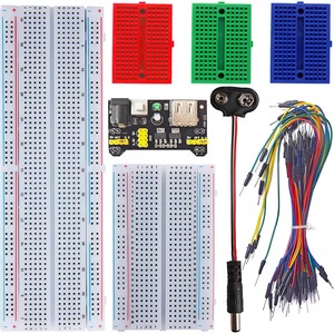 Kit de Protoboard MB-102 de 830 Orificios con Módulo de Alimentación y Cables Jumper para Aprendizaje Electrónico y Prototipado - Product Image 1