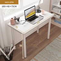 Petit bureau d'ordinateur de jeu blanc moderne en bois massif pour la maison, le bureau ou la chambre à coucher, fourniture d'usine en gros