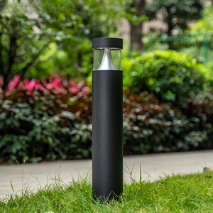 Borne <span class=keywords><strong>lumineuse</strong></span> <span class=keywords><strong>LED</strong></span> IP65 noire et grise pour l'éclairage des jardins et des pelouses - Product Image 4