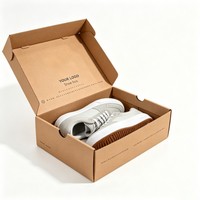 Caja de Almacenamiento de Zapatos Kraft, Cajas de Embalaje de Cartón Corrugado Ecológicas para Venta al por Menor, Cajas de Envío Personalizadas para Ropa y Zapatos