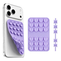 Support de téléphone en silicone à ventouse double face, fixation puissante, impression de logo, support de téléphone coloré à adsorption double face