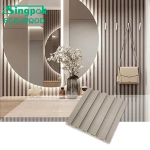 Painel de parede de fibra de bambu, alta qualidade, anti-arranhão, chave lateral decorativa, painel de parede composto de pvc