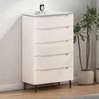 Commode double à 6 tiroirs 47.2 ''Armoire latérale de rangement en bois Commode à tiroirs pour chambre à coucher et salon