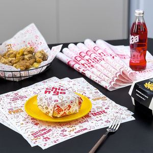 Customized Biodegradable Eco-Friendly Greaseproof Waterproof <b>Paper</b> for Bread Burger Sandwich <b>Wrapping</b> Restaurant <b>Food</b> Packaging - Product Image 5