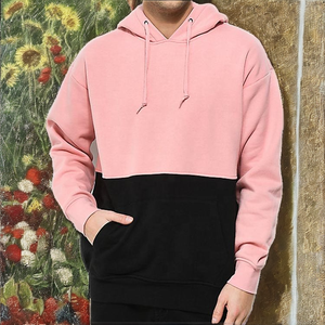 Sweat-shirt à capuche pour homme, hiver, en jersey uni doublé 100% coton, coupe ample, anti-plis, anti-rétrécissement, 280g, fermeture éclair assortie - Product Image 2