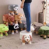 Chaise pour enfant en forme d'animal mignon, tabouret en bois, pouf, repose-pieds pour bébé, salon