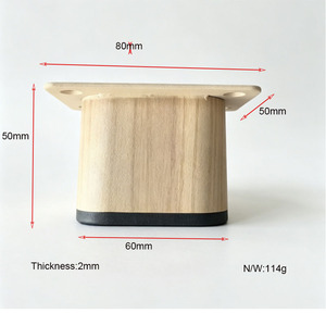 Modern Heavy Duty Strong Wood-grain Finished Iron Furniture Legs for Sofa Living Room TV Stand Dresser & Cabinet - Product Image 1