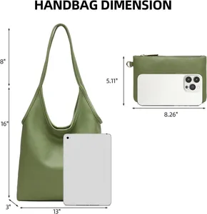 Wholesale Pu Leather Popular Shoulder Hobo Bag Designer Women Purses Handbags